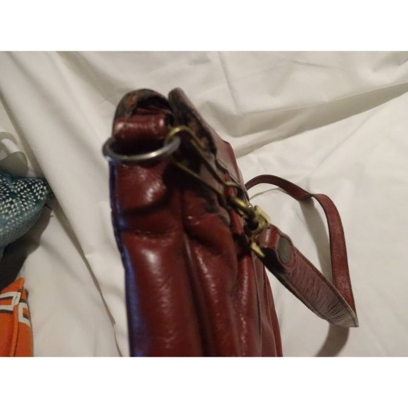 Vintage 70s ETIENNE AIGNER Cordovan Red LEATHER Purse BAG mod Glam - Picture 8 of 8